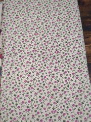 Lot of Fabric, sewing, floral, dolls with bonnets, floral motif, buttons, 12oz