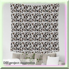 Brown and White Cowhide Fabric 3 Yards