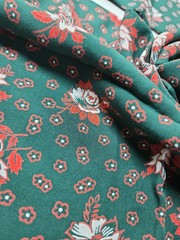 2x Floral Print Batik? Fabric Cotton Rayon Quilt Sewing Craft 36″ X 3yds Total