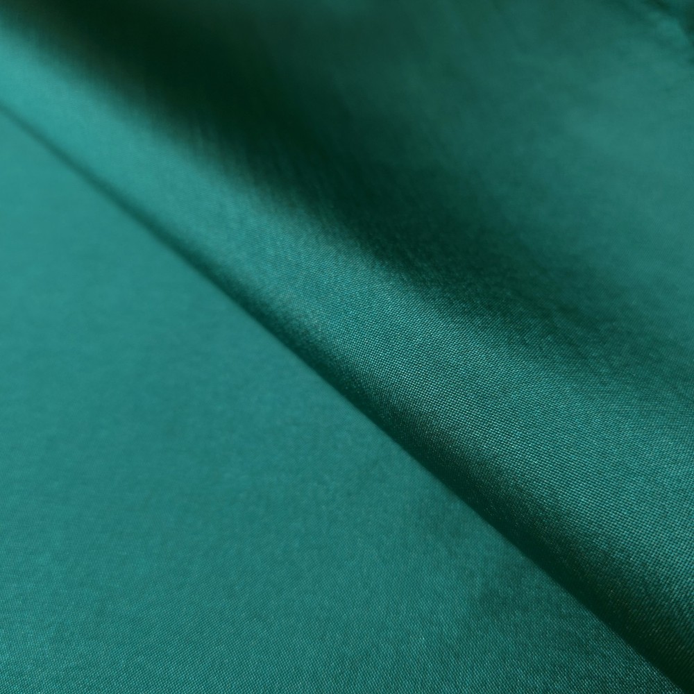 Hunter Green Teal Light Weight Crisp Faux Silk Taffeta Fabric 58″ By The Yard