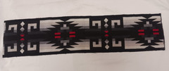 Pendleton Jacquard unnapped wool remnant 9″x 36 1/2″.