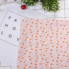 7 PCS Orange Cotton Fabric Bundles Soft Quilting Squares Patchwork Craft DIY