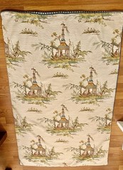 PINDLER & PINDLER ‘Meiling’ Garden Chinoiserie Damask Fabric QUILT/ Throw 70×45