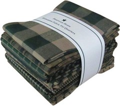Homespun Cotton Fabric Bundle, 18×21 Inches/`