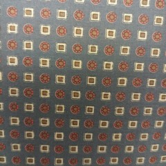Jim Thompson Thai Silk Cloth Fabric 100%Crafting Gray Square & Dots (2.20 Yards)