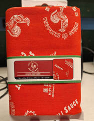 Huy Fong Sriracha Chili Sauce Branded Fabric, 100% Cotton, 1 Pre-Cut Yard, NEW!!