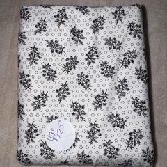 4 Vintage Bold Ditsy Floral Fabric Cotton Black White Prints Quilting Craft Kit