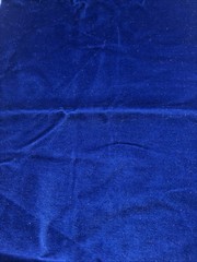 2 Pieces Velveteen Fabrics Green & Blue