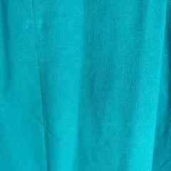 4.25 Yds Corduroy Fabric 100% Cotton 153×43 Aqua Blue Green Teal Silver Metallic