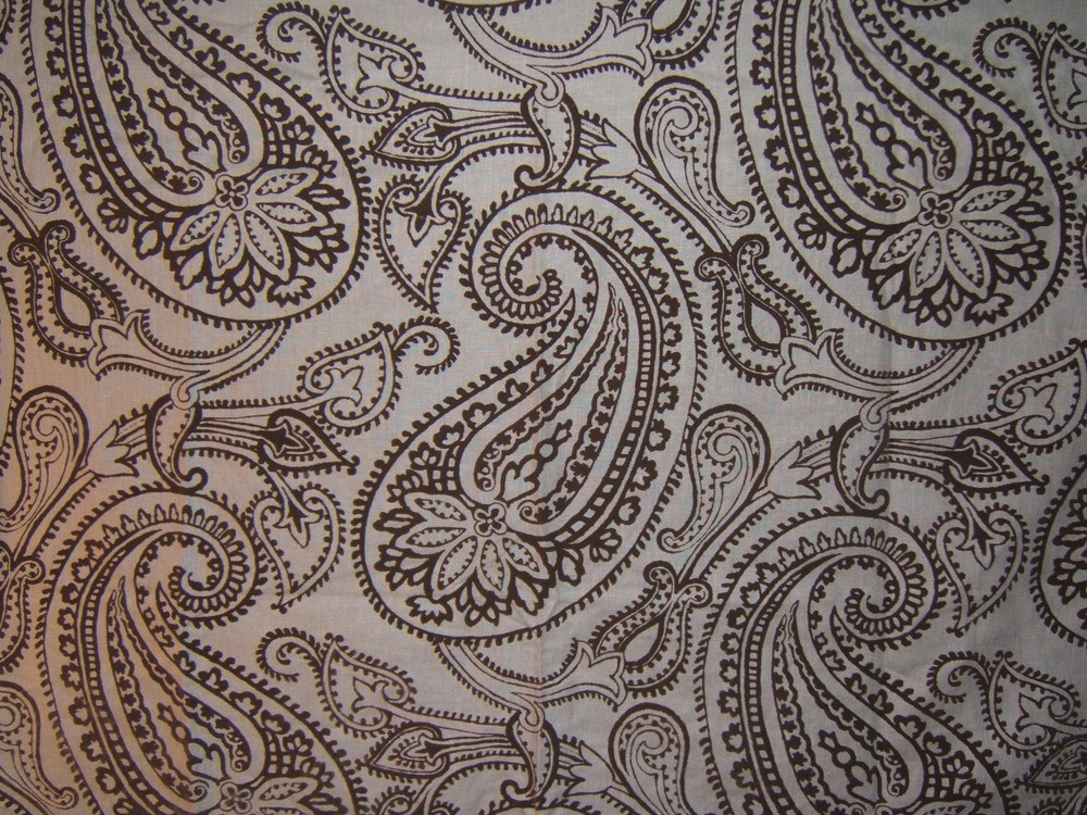 Lee Jofa Groundworks, Paisley Flock, BTP, 55″ W X 36″ L, Color Umber