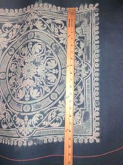 CLASSIC BLUE PILLOW PANELS FABRIC 100% COTTON 23″ X 45″ UNIQUE ABSTRACT DESIGN