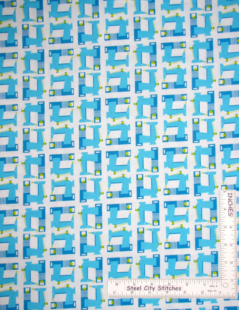 Sewing Room Theme Machine Fabric By the Yard Cotton Studio E Sew Much Fun