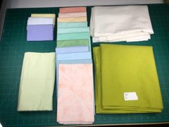 Quilters Fabric Project Bundle 13.25 yds Pastels Green Blue, Quilting Treasures