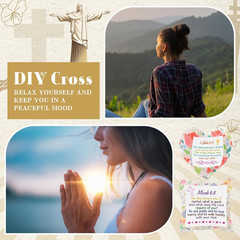 48-Piece Pocket Prayer Quilt Squares with Crosses – Spiritual Gift Set
