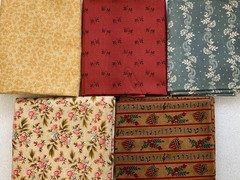 PACK #5 – (16″ x 21″) – 5 PIECE BUNDLE OF COTTON PRINT – REPRODUCTION