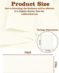 Breathable Cream Cotton Muslin – 10 Yards by 59 Inches for Quilting & Apparel