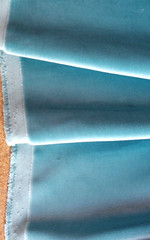 Plain Velvet / Stone Blue Width : 142cm. Length : 2.50 metres