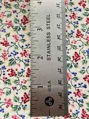 Tiny Maroon Pink Purple Berries Leaves on Cream Calico VTG Cranston Fabric 16″