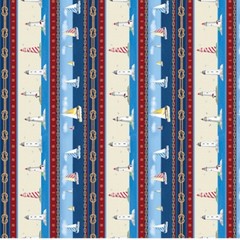 Sail Away Cotton Fabric Benartex Stripe Summer Sold By The Yard