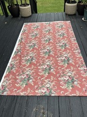 Ralph Lauren Material Pink Country Floral Cottage Roses Vintage Fabric 5 yards