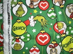 FERN’s XL SCRAP 10X22 “How The Grinch Stole Christmas” Ornaments Fabric
