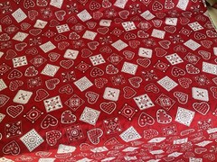 Cotton Fabric Cute Flower Heart Bandana 44”x 36”By Cranston print work 00