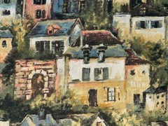 By 1/2 Yd “Renoir’s Village” Old World Houses Fabric Fabri-Quilt Design 79201