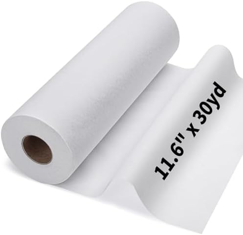 Medium Weight Interfacing Fabric for Sewing: White 11.6″ x 30yd Iron On Non-Wove