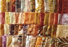 ! LOT PURE SILK Antique Vintage Sari REMNANT Fabric 50 SMALL PIECES BROWN
