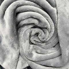 Plush Cuddle Fleece Fabric Material DARK GREY