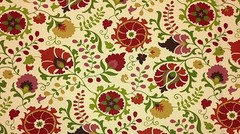 RICHLOOM SAHALIE HENNA BEIGE FLORAL SUZANI OUTDOOR FABRIC BY THE YARD 54″ WIDE