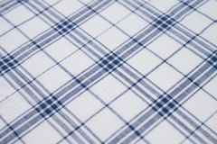Luxury 100% Linen Shirt Fabric White Blue Check 130g 2m For Bespoke Shirt Italy