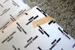 RARE Simon Chang Denim Fabric YARDAGE 6 Yards Designer 60″ x 284″ Cream Material