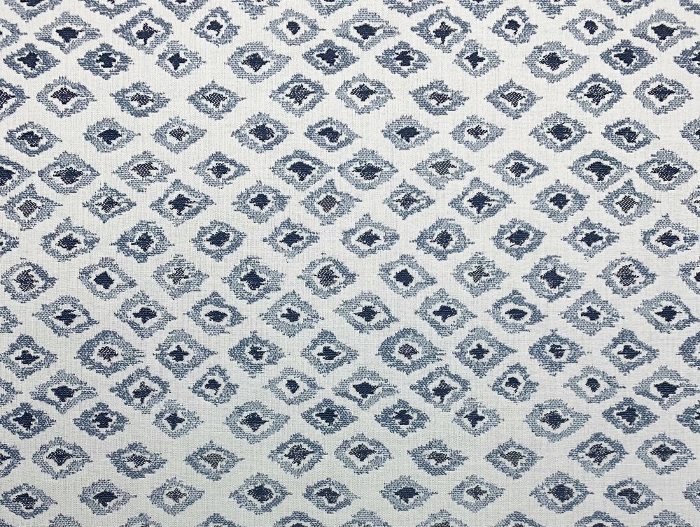 BALLARD DESIGNS IKAT CORNFLOWER BLUE SUNBRELLA PERFORMANCE BY THE YARD 54″W