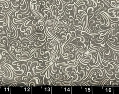 Tina Scrap Curls Elegant Leaves Heart Flower Floral Cotton Fabric 9″x21” Swirl