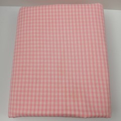4.25 yards Pink & White Check 7 per inch Fabric Synthetic Polyester- 44″ width