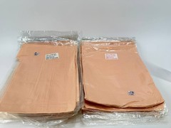 Lot of 23 New 100% Pure Silk Habotai Scarves 36×36 8mm Peach Hong Kong NOS