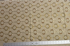 EMBROIDERED LINEN BLEND MULTIPURPOSE HOME DEC FABRIC- 1 3/8 yards