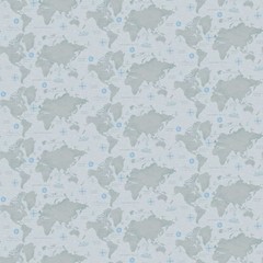 Coastal Guardians Map Gray Cotton Fabric