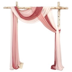 3 Panel Wedding Arch Draping Fabric Dusty Rose Chiffon Backdrop Curtain Sheer…