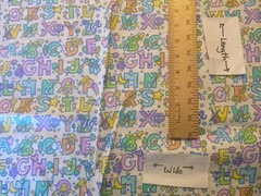 Pastel Baby Alphabet Cotton Fabric (44″ Wide x 36″ long)