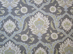 Lewis & Wood Damascus Dreams 34″ t fold Linen Blend Fabric Print Bronze Colorway