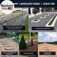 Non Woven 8 Oz Geotextile Landscape Fabric | Toughest on the Market | Weed Mat,