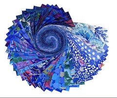 Kaffe Fassett Lake Fabric Jelly Roll: 40 Precut 2.5″ Strips Precuts
