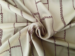 BEIGE JERSEY 60s INSPIRED ABSTRACT CHECK COTTON BLENDMADE IN ITALY FOR GUCCI A8