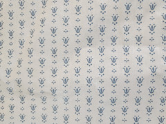 Vintage Blue Tulip Pennsylvania Dutch Quilting Polished Cotton Stanly King 22x8Y