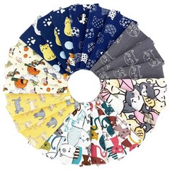 48 PCS Cat Charm Pack Fabric Squares, 5 x 5, Quilting Cotton, Precut, Sewing