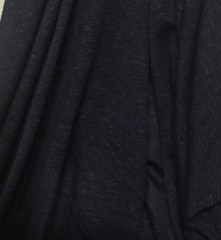 Linen Tencel Luxurious Japanese Knit Drapey Jersey fabric semi-sheer true Navy