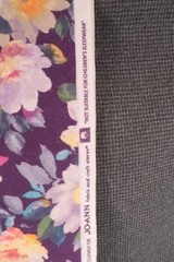2.0 Yards Timeless Treasures Fabric Quilter’s Garden Eaton Purple Pink Flowers