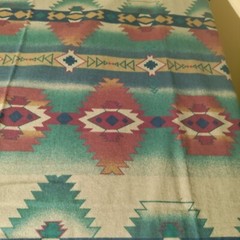 Cone Mills Chamois Flannel Fabric Southwestern Aztec Native Rare 59″ W x 72″ L